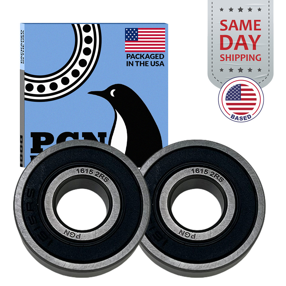 PGN (2 Pack) 1615-2RS Bearing – Lubricated Chrome Steel Sealed Ball Bearing