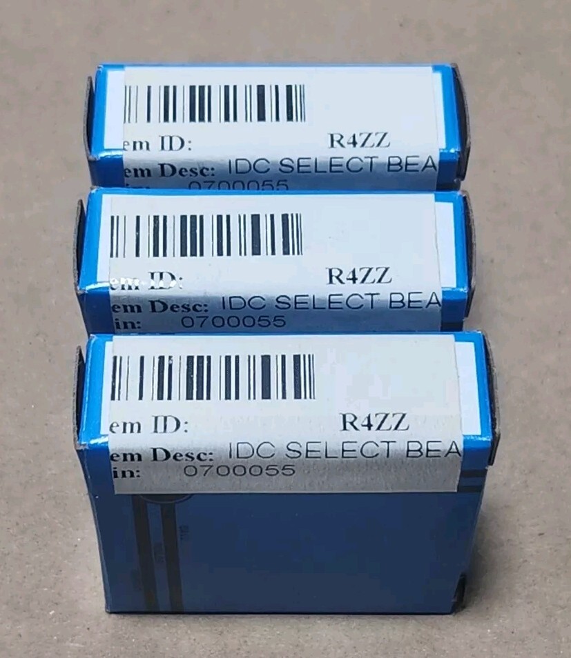 *NEW* [3] IDC Select R4ZZ Deep Groove Ball Bearing 1/4″ ID 5/8″ OD + Warranty!