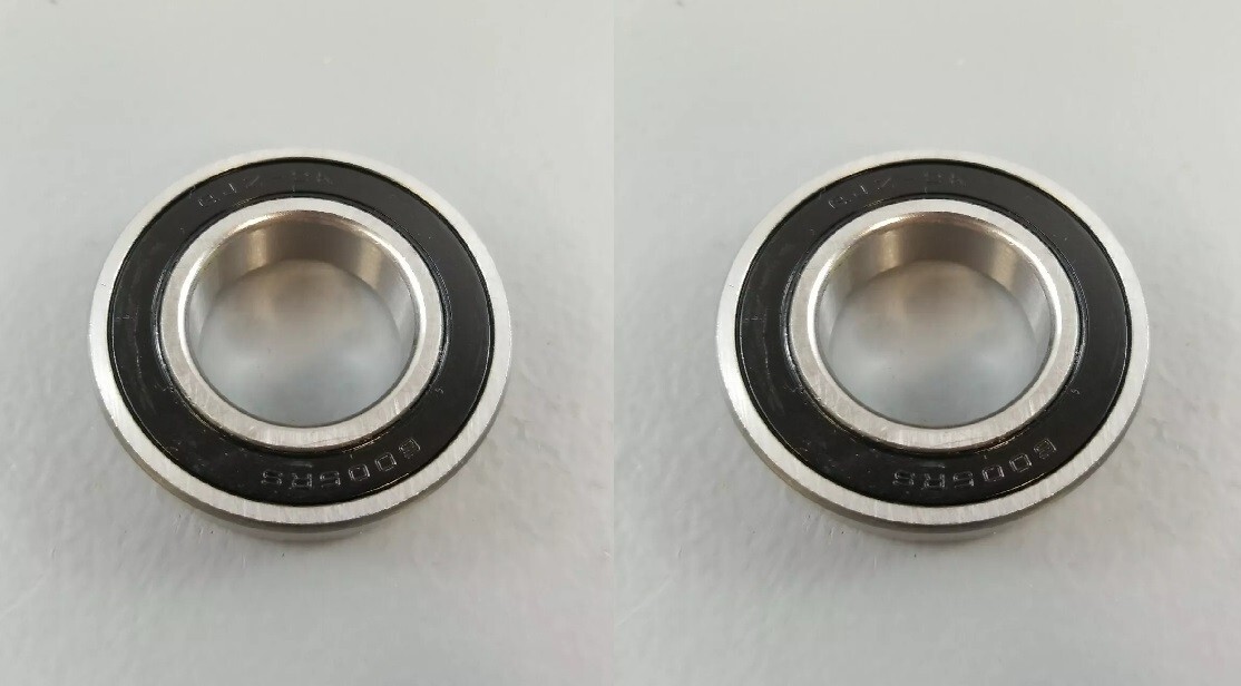2 NEW 6005RS 6005-2RS QJZ-2K SEALED BALL BEARING OD 1.85 in & ID .975 in