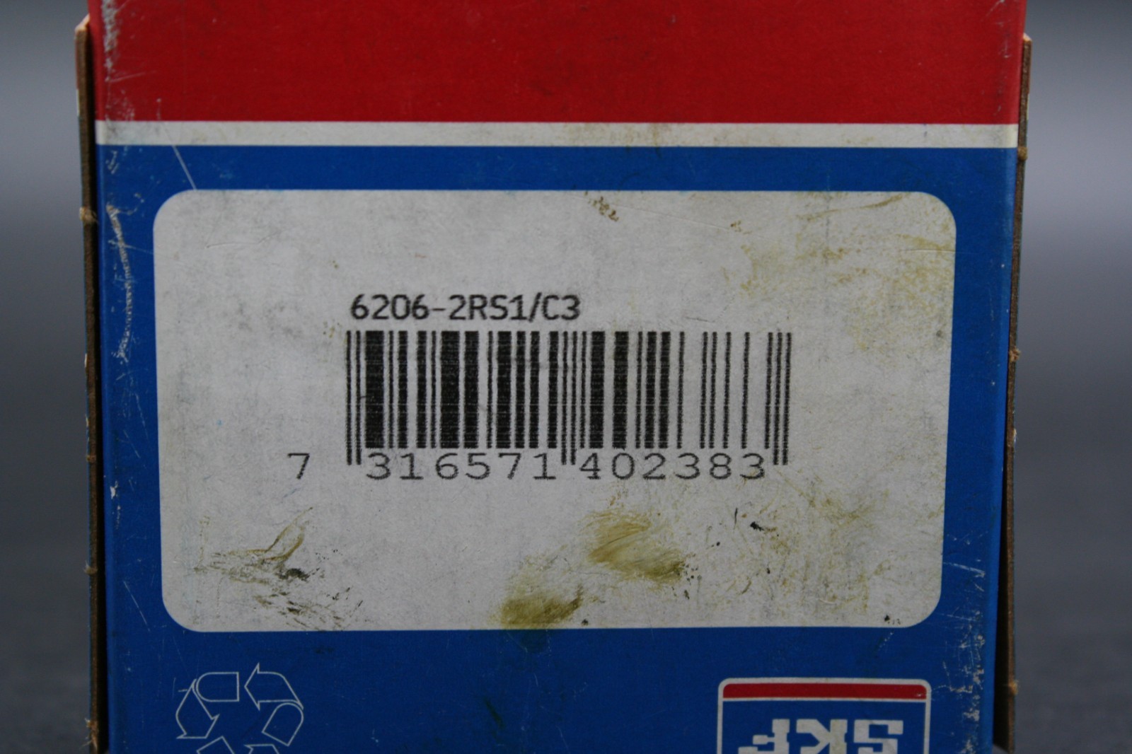 One (1) SKF Explorer 6206-2RS1/C3 Deep Groove Ball Bearing 30 mm Bore USA NEW