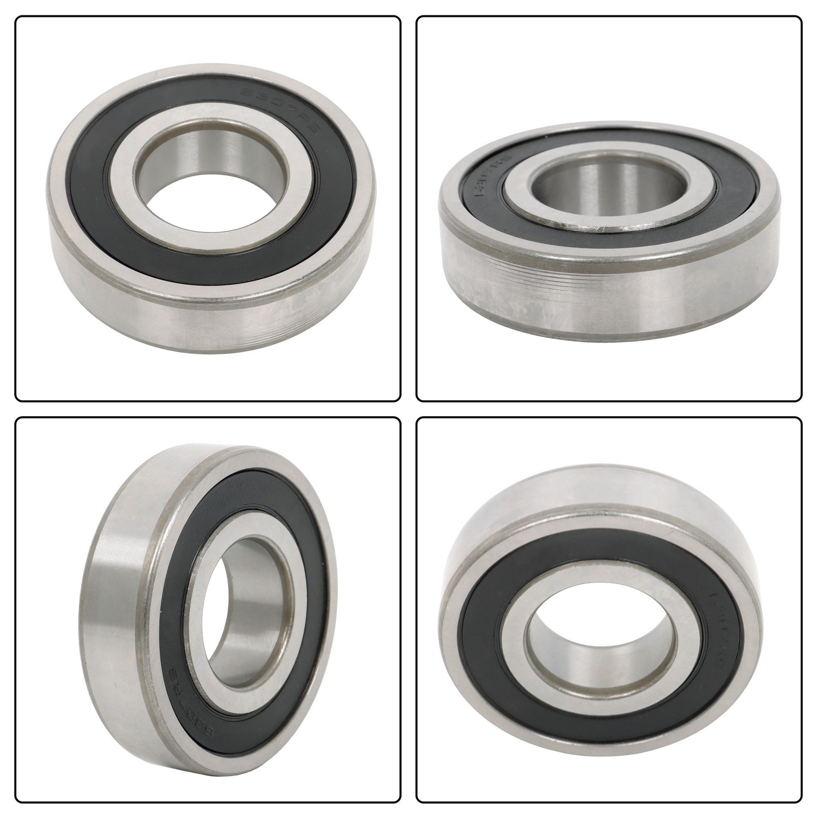 2 Pcs 6307-2RS Ball Bearing 35x80x21mm Double Rubber Sealed High Speed