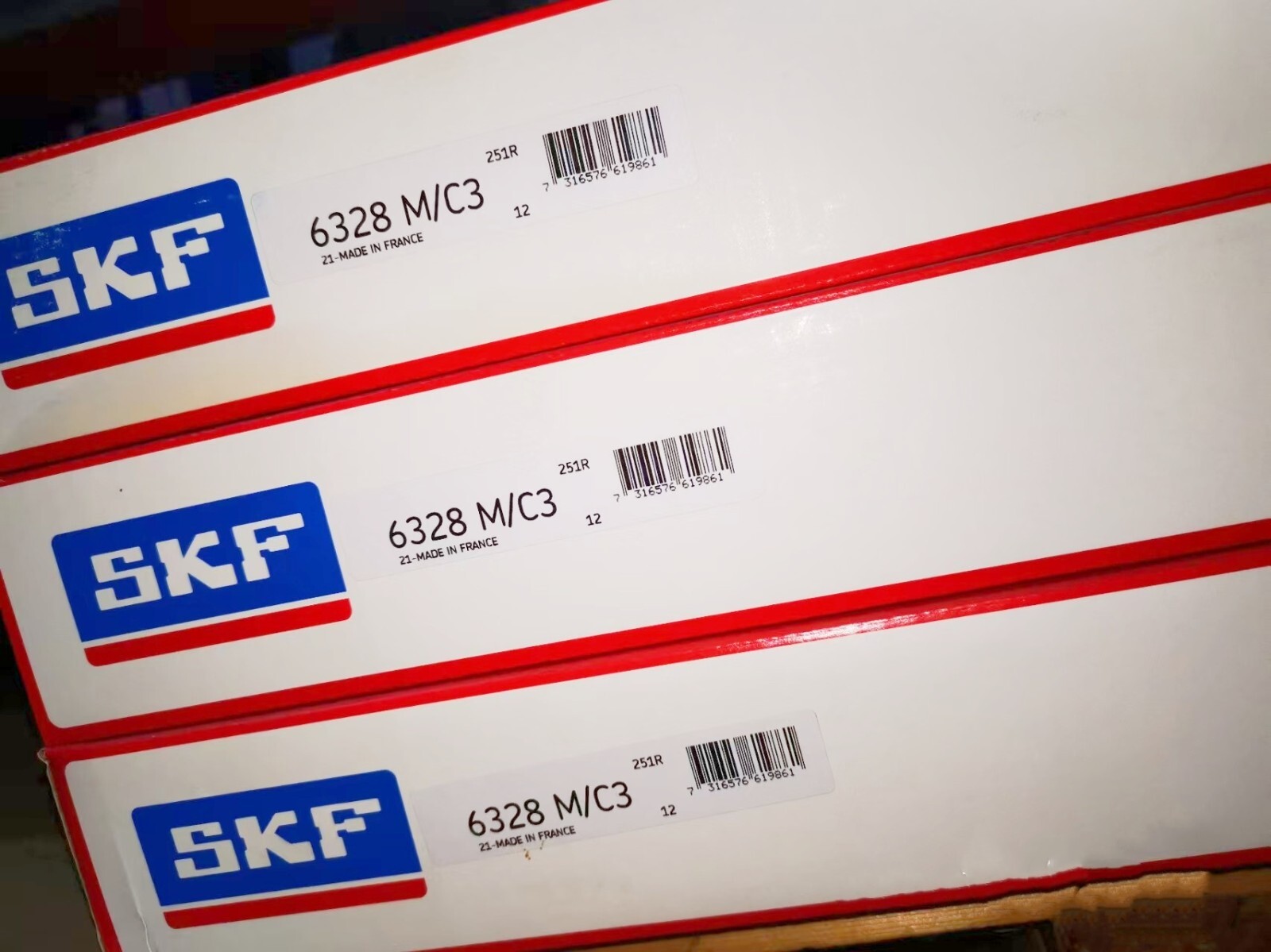 1X SKF 6328 M/C3 single row deep groove ball bearing