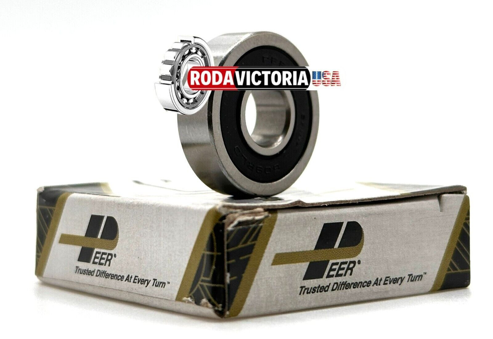 PEER 609-2RS DEEP GROOVE BALL BEARING, RUBBER SEALED 9x24x7mm 609-2RDL