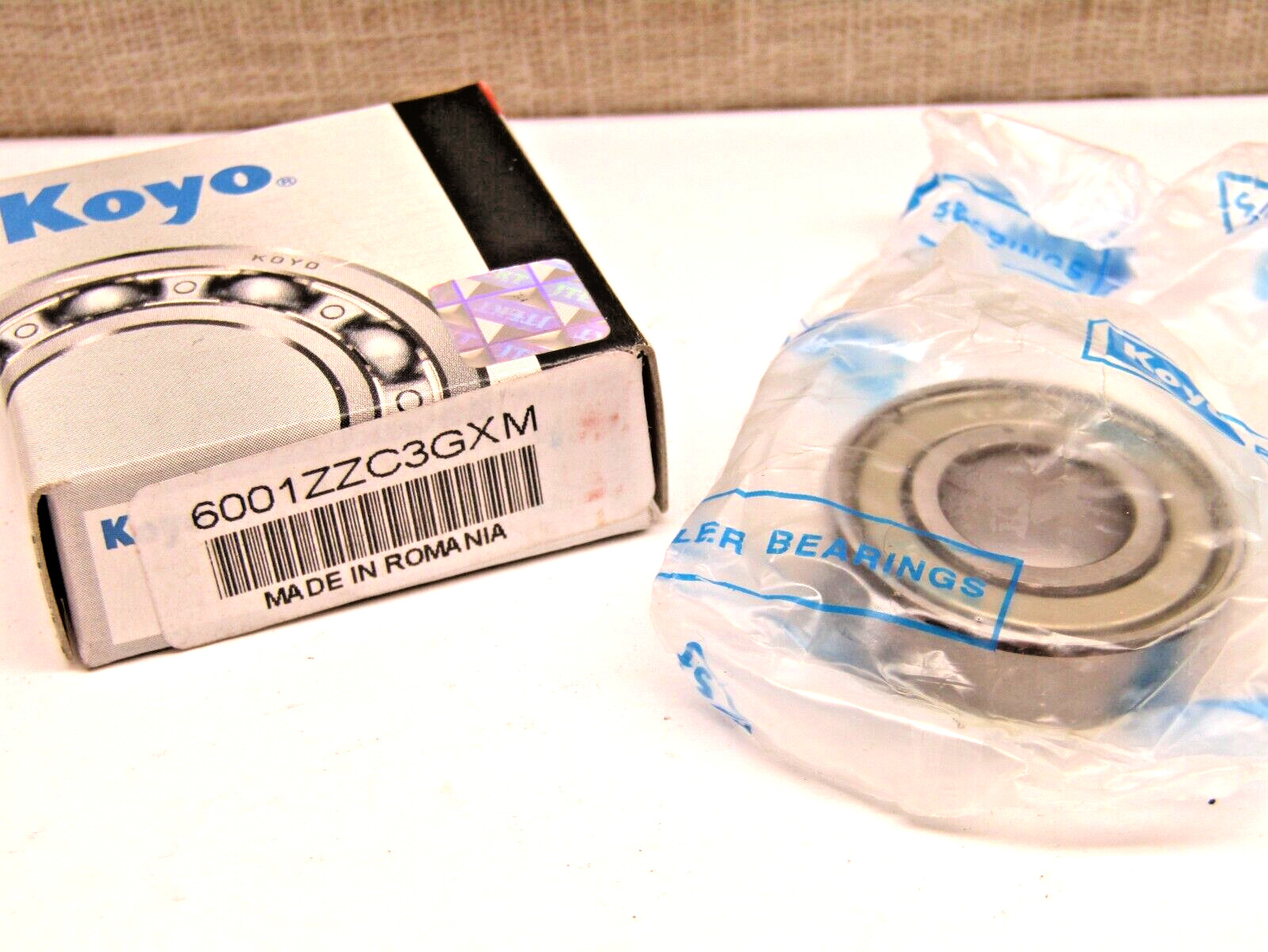 Koyo 6001-ZZ C3 12mm X 28mm X 8mm Metal Shielded Bearing