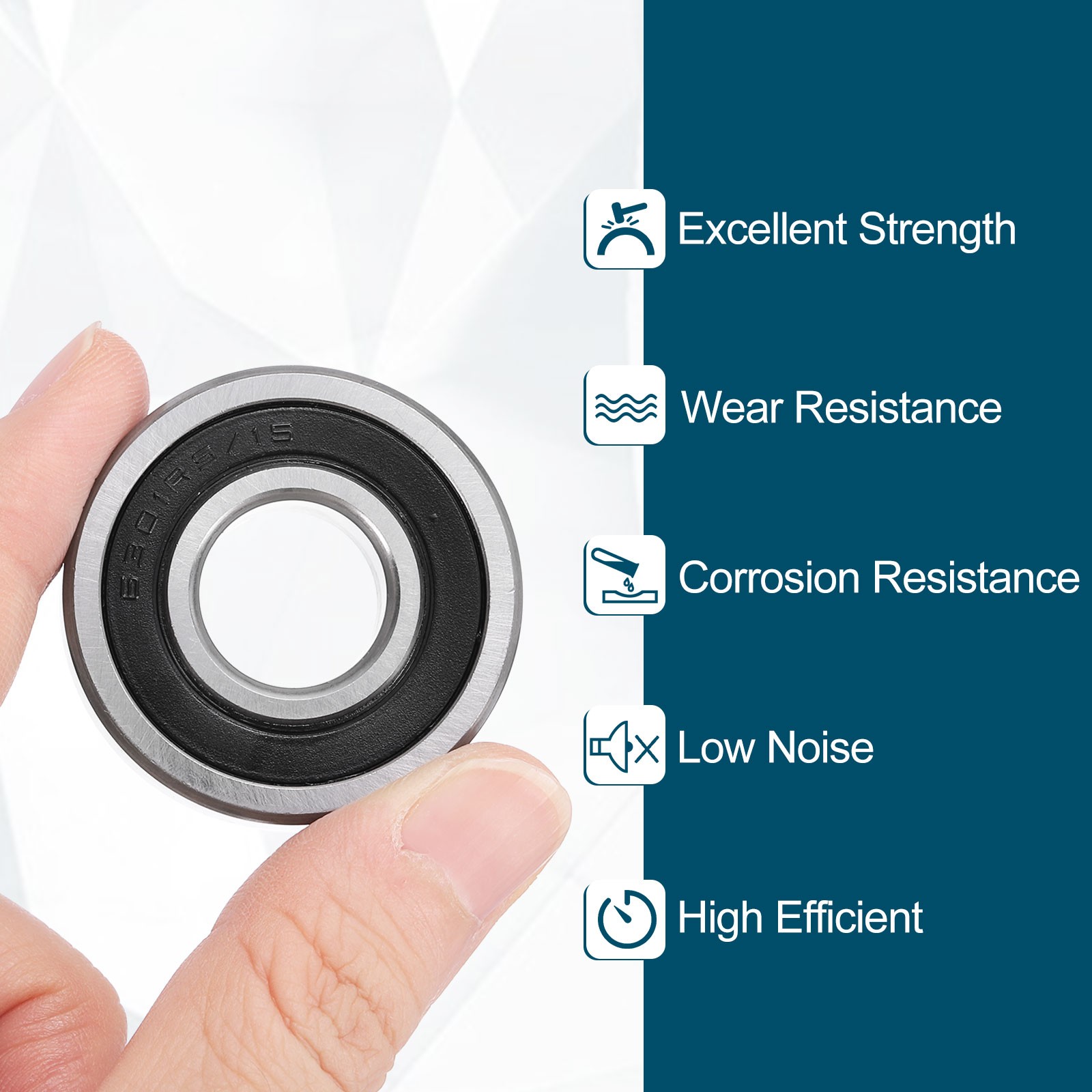 4 Non Standard Ball Bearings 153712-2RS for 15x37x12mm