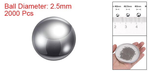 2.5mm Bearing Balls 304 Stainless Steel G100 Precision Balls 2000pcs