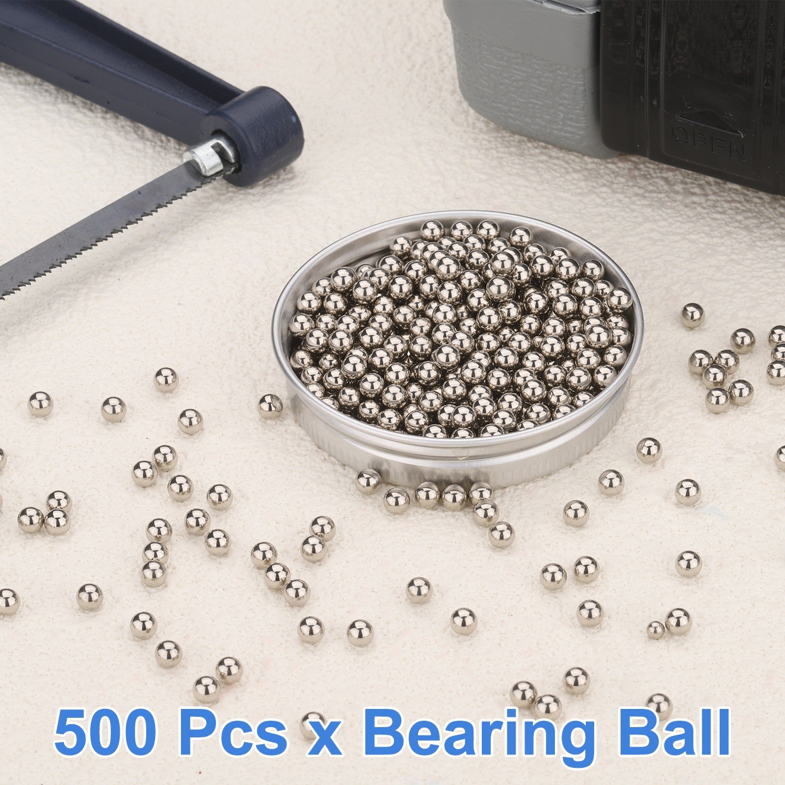500 Pcs 4mm Bearing Balls Nickel-Plated Carbon Steel G500 Precision Balls