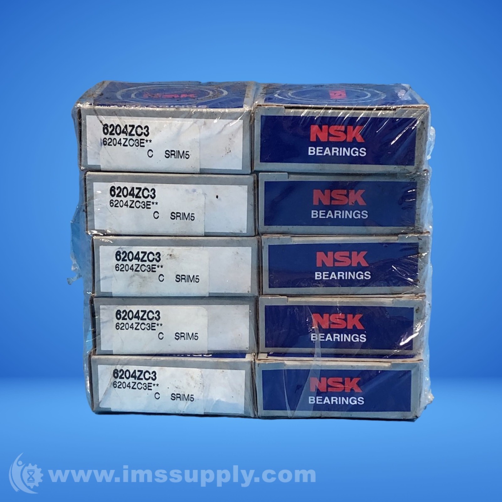 NSK 6204ZC3 Pack of 10 Deep Groove Radial Ball Bearings FNFP