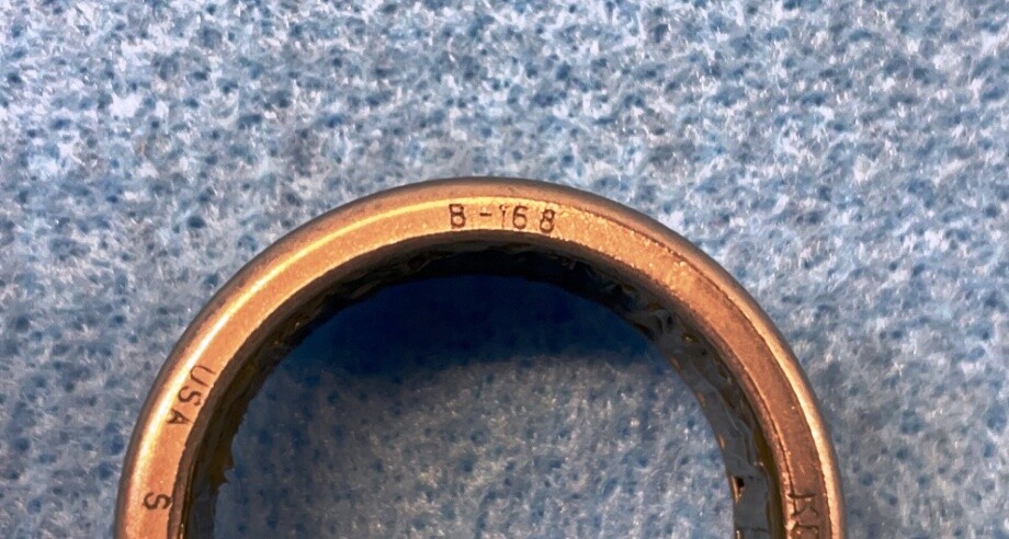 KOYO NEEDLE ROLLER BEARING B-168, 25.4MM X 31.750MM X 12.7MM **LOT OF 2**