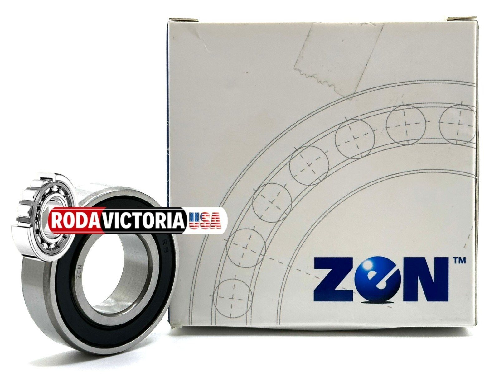 ZEN 60/22 2RS DEEP GROOVE BALL BEARING, RUBBER SEALED 22x44x12mm