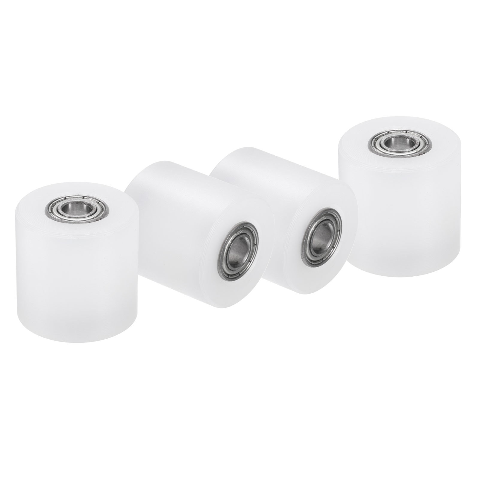 4pcs, Nylon Roller Wheel with Bearings 1/4″x1″x1″ Nylon Pulley