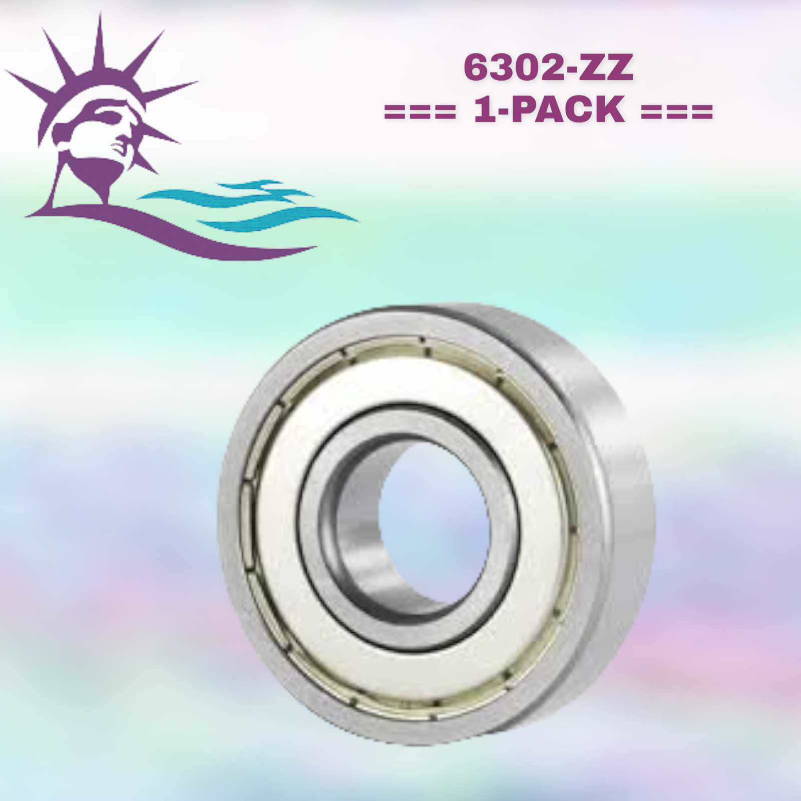 6302-ZZ WJB Radial Ball Bearing W/2 Shields (R38A2)