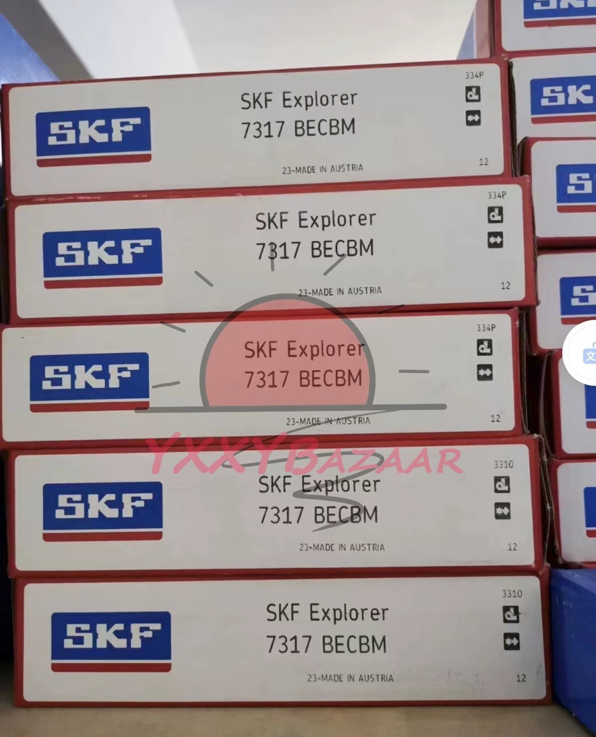 NEW SKF 7317 BECBM single row angular contact ball bearing 1PCS ~