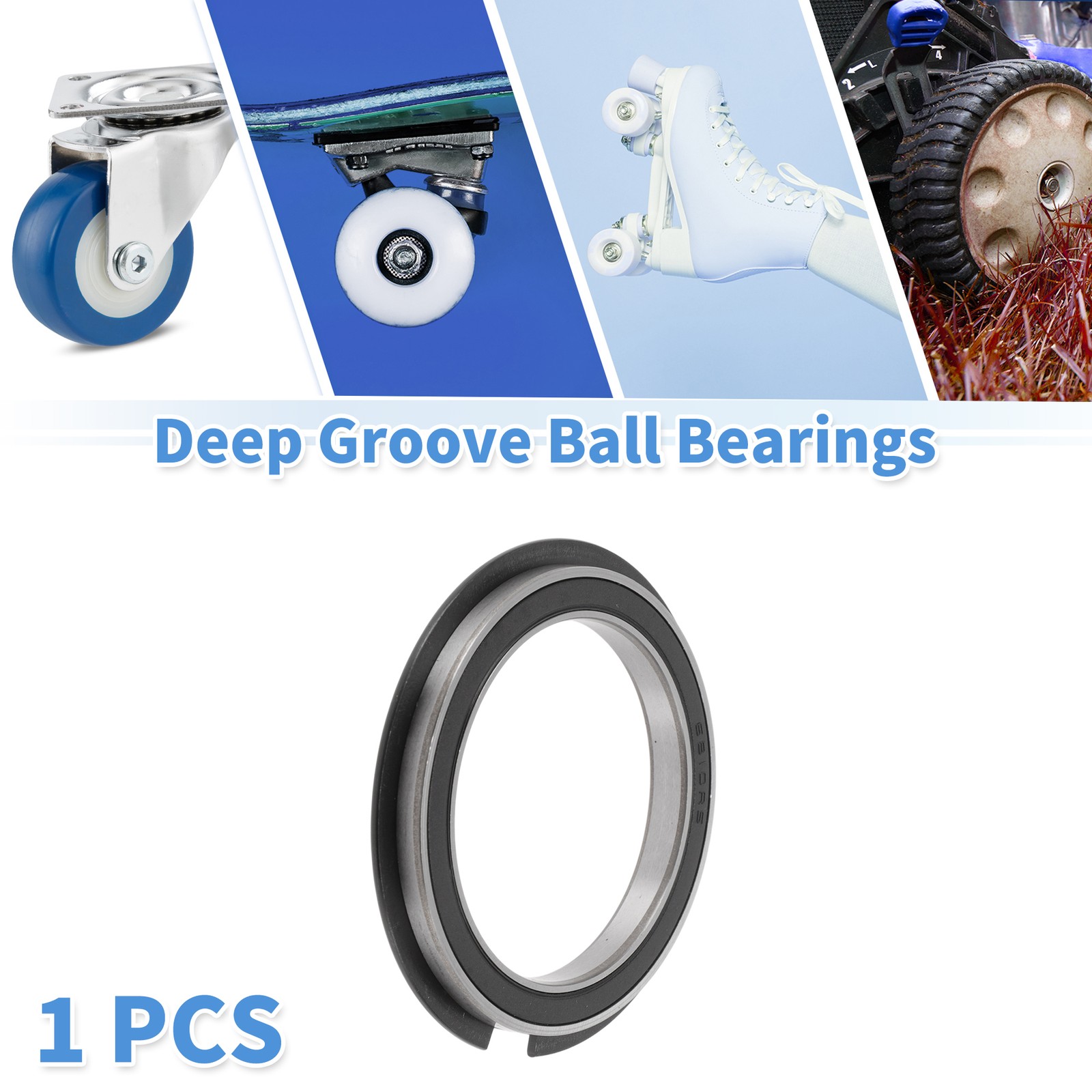 6810NR2RS Deep Groove Ball Bearings 50x65x7mm Scooter Skateboard Wheel