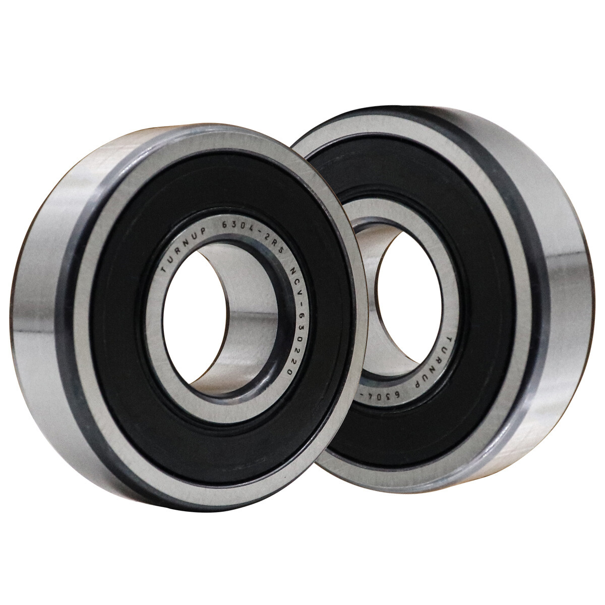 (2 PACK) USA TURNUP 6304-2RS 20X52X15MM Double Rubber Seal Ball Bearings