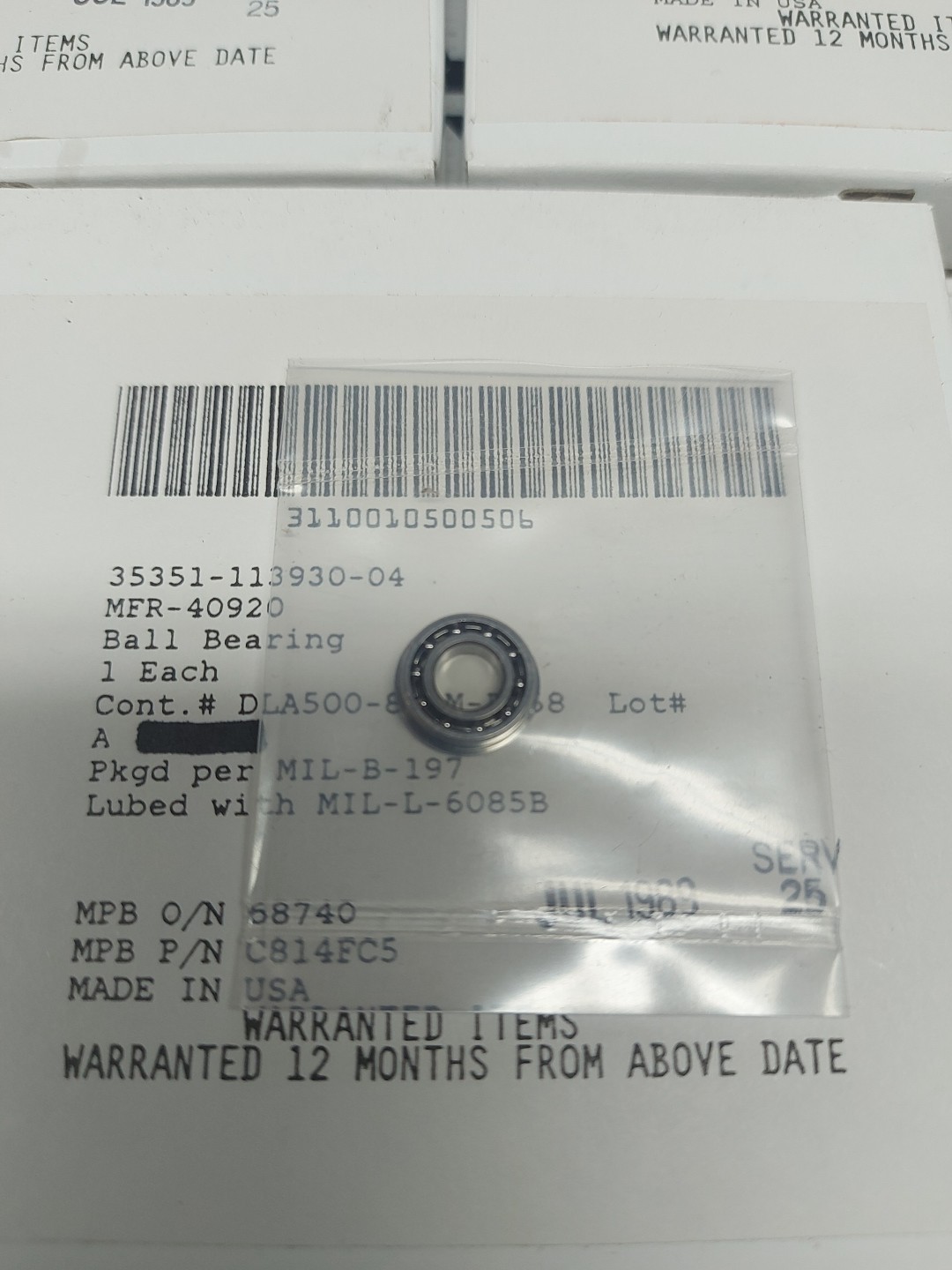 MPB SFR188 Flanged Bearing S-FR-188 C814FC5 1/4×1/2×1/8″ Stainless Steel 5 pcs