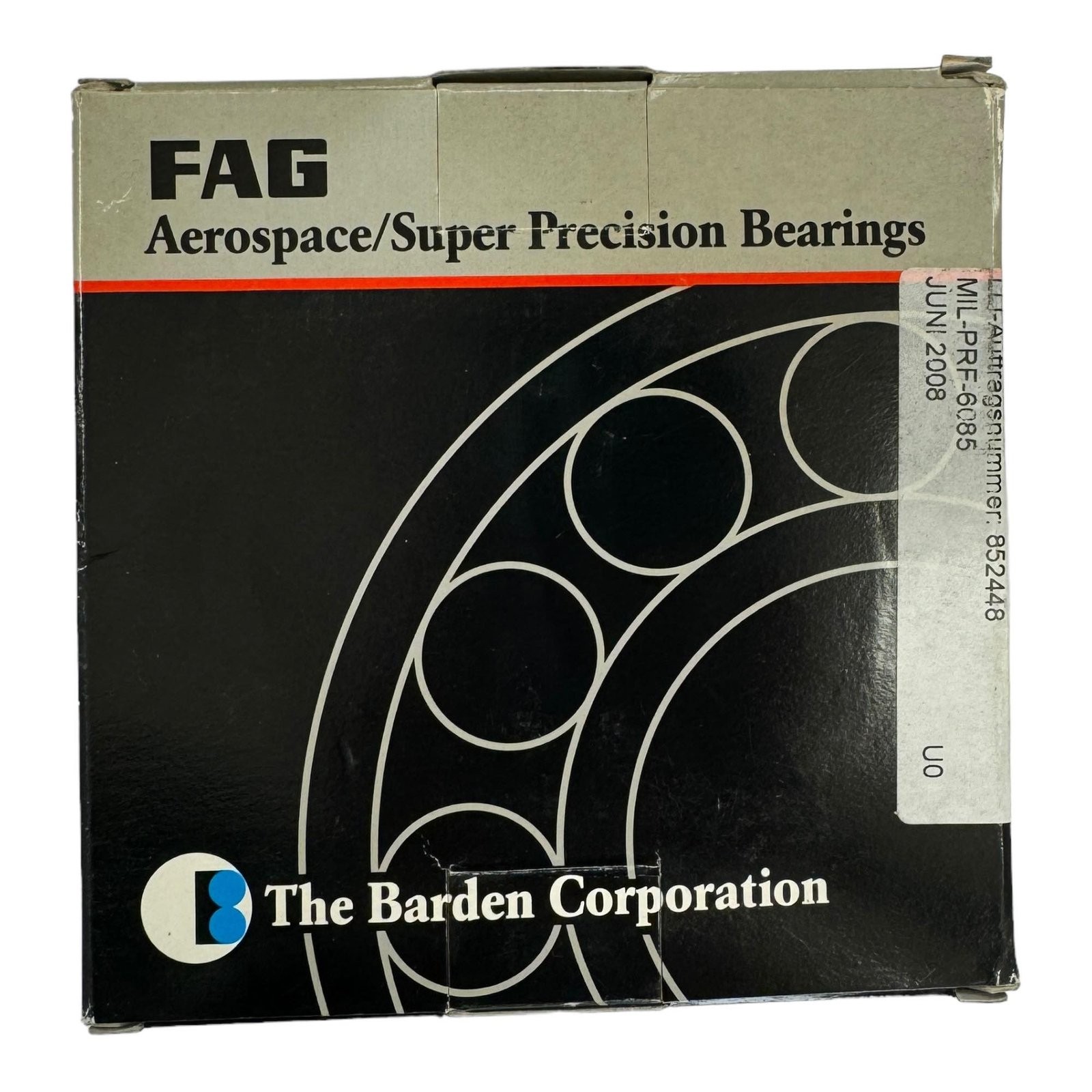070982050 593346 FAG Aerospace Super Precision Ball Bearing DC 2008/9 3110-12-34