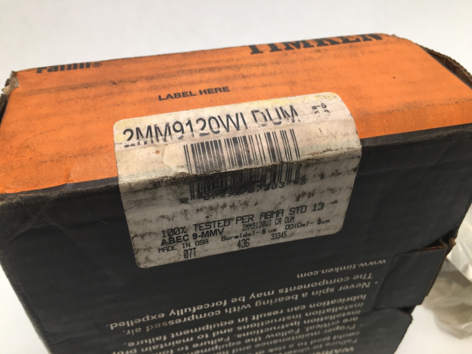 Fafnir 2MM9120WI-DUM Angular Bearing 100x150x24 mm 2MM-9120-WI-DUM 7020 USA 2Pcs