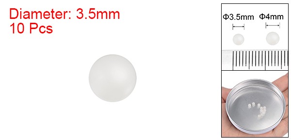 10pcs 3.5mm Nylon Solid Plastic Bearing Balls G1 Precision
