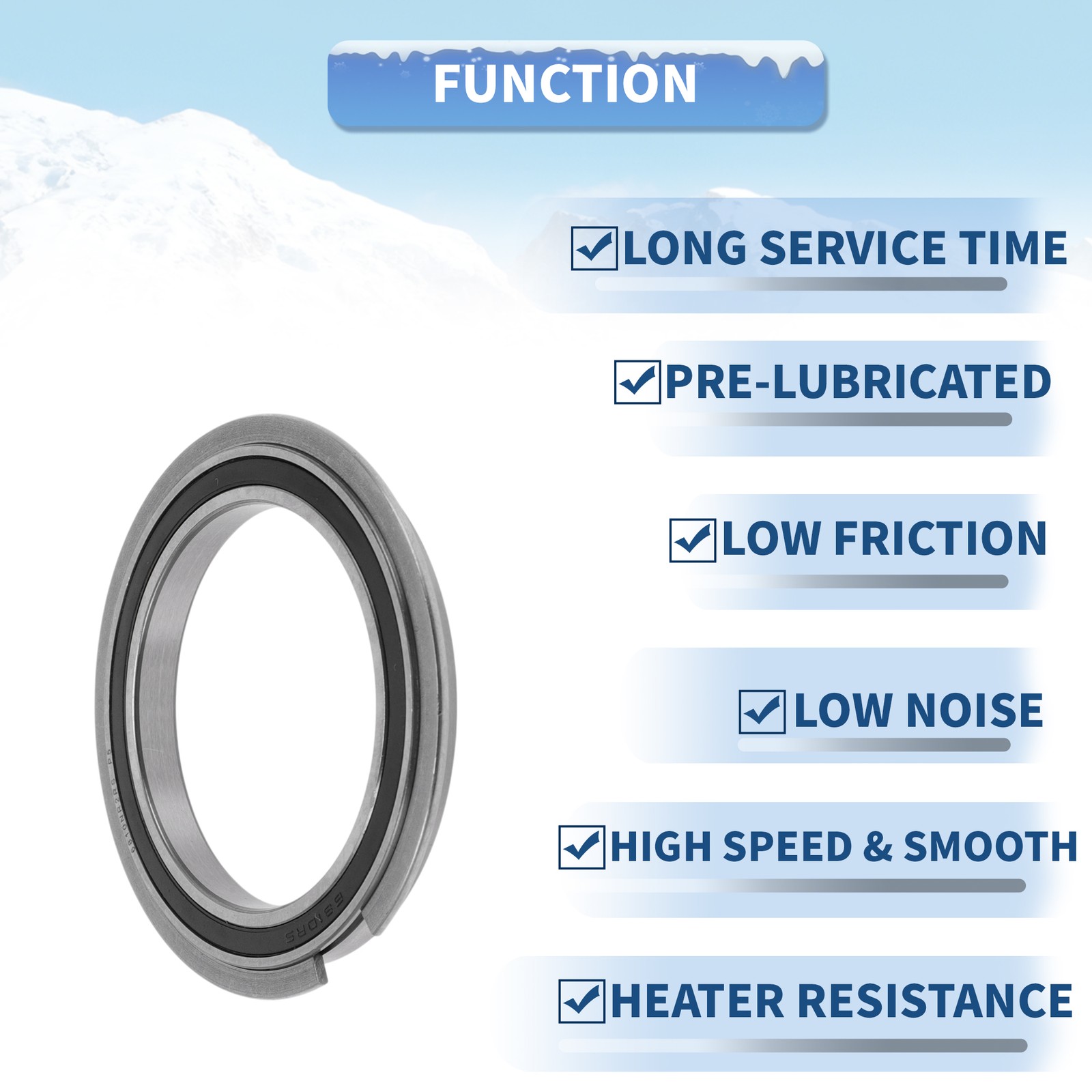 Ball Bearing 6810NR2RS 50x65x7mm for Skateboard/Scooter