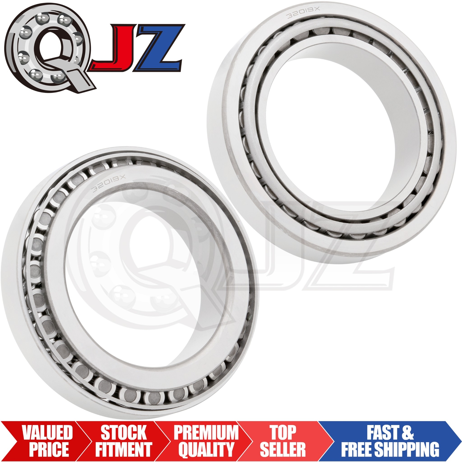 [Qty.2] 32019X Tapered Roller Bearing Cup & Cone [95mm ID x 145mm OD x 32mm W]