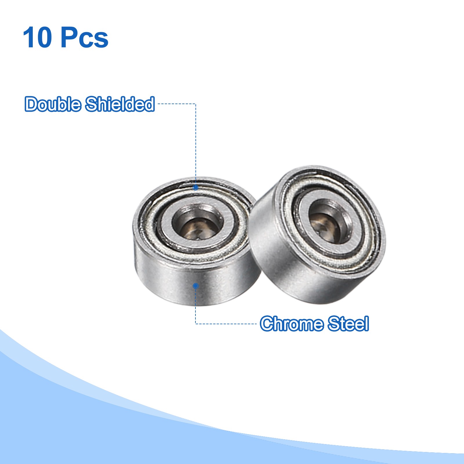 10pcs bearings MR62ZZ 2x6x2.5mm chrome steel for ABEC5 double shielding