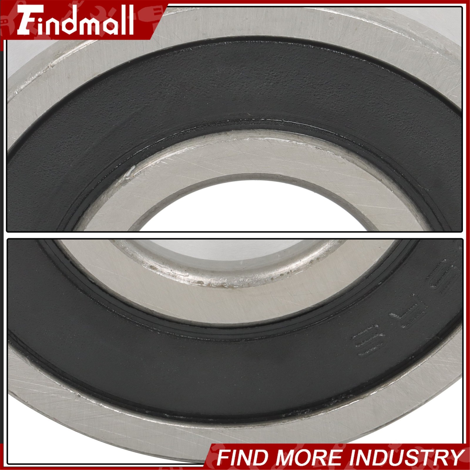 Findmall 6305-2RS C3 Ball Bearing 25x62x17mm 10 Pcs Premium Rubber Sealed