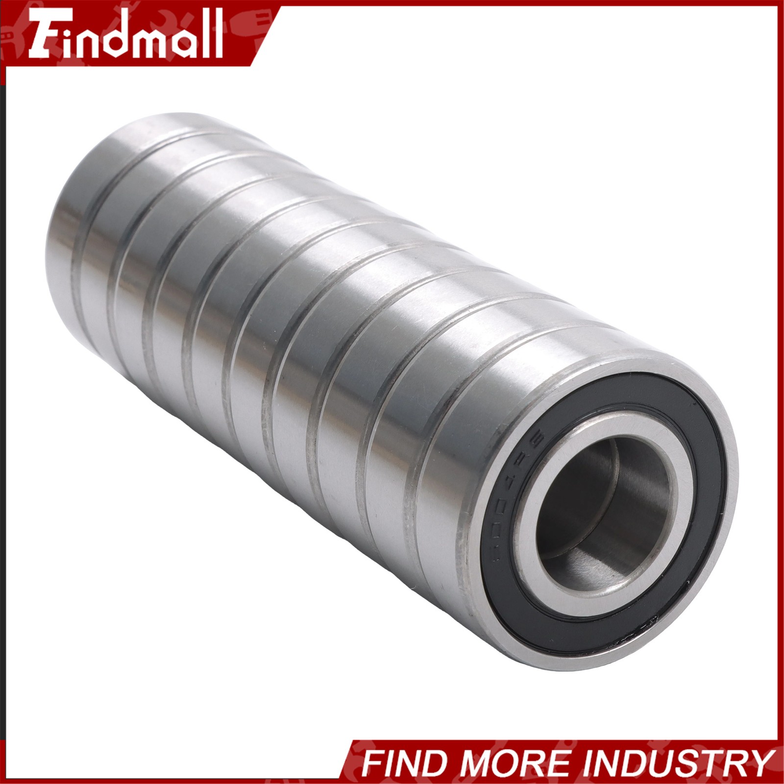 Findmall 6004-2RS C3 Ball Bearing 20x42x12mm 10 Pcs Premium Rubber Sealed