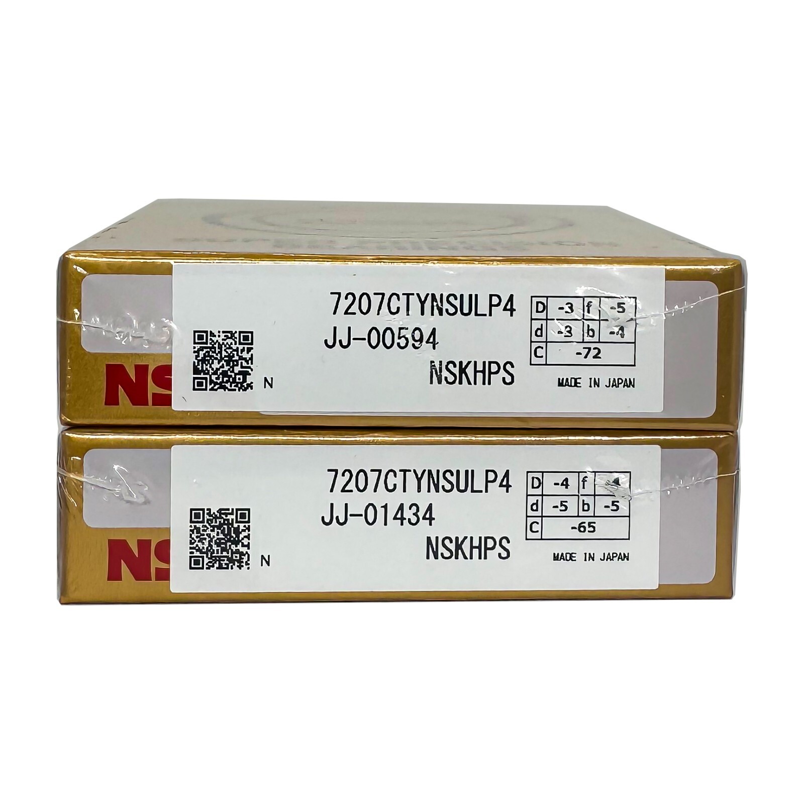 NSK 7207CTYNSULP4 Abec-7 Super Precision Spindle Bearings. (Set of Two) 7207
