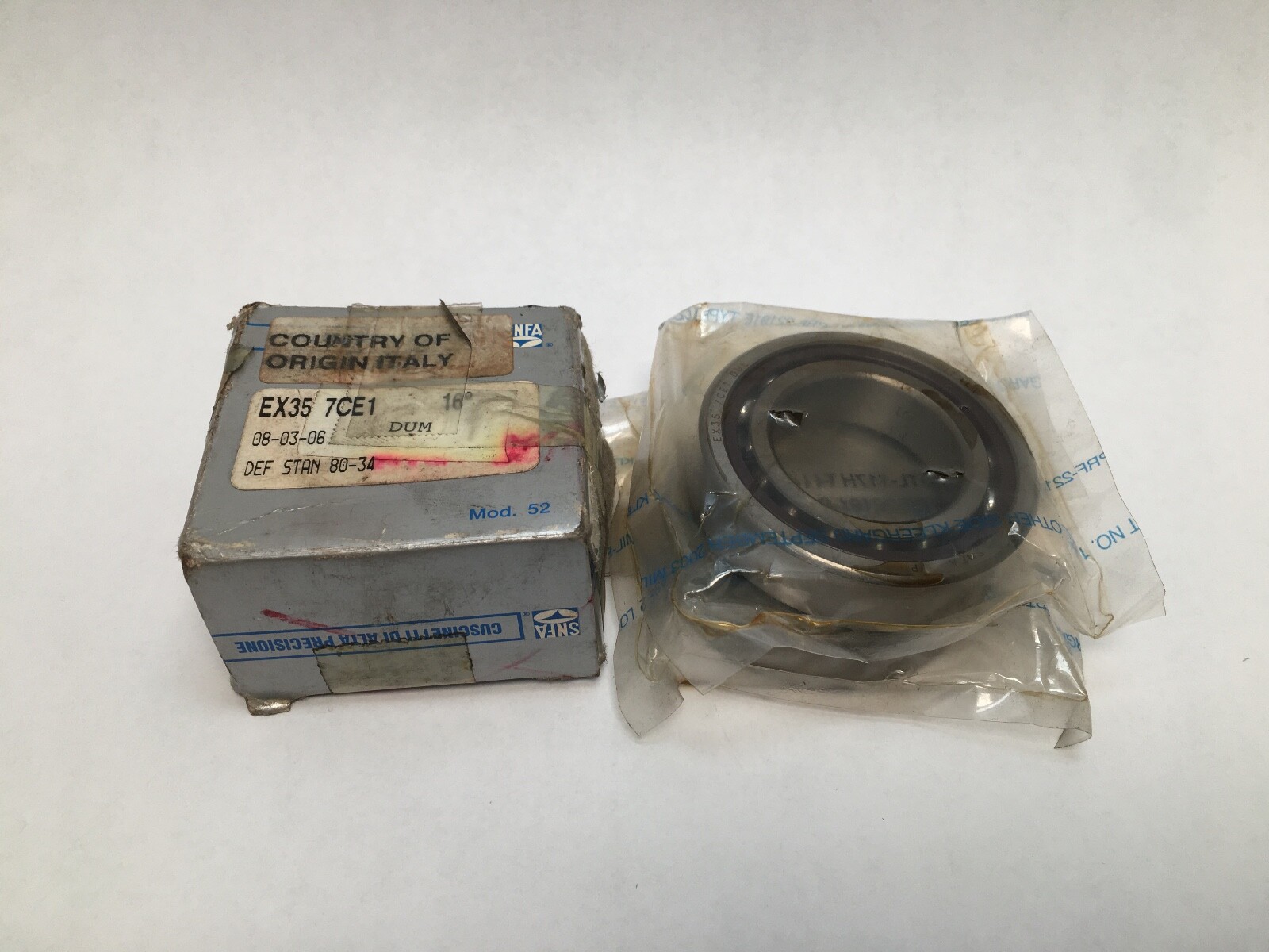 SNFA EX35-7CE1DUM Bearing 35x62x14 mm 7007 EX35-7-CE-1-DUM 16° ABEC7 Italy 2 Pcs