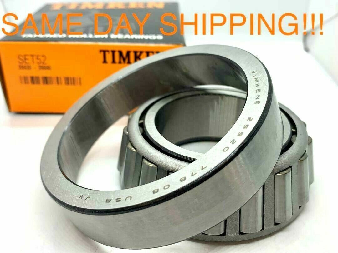 TIMKEN 25580/25520 Tapered Wheel Bearing Cup & Cone 1-3/4″ Bore Trailer SET A52.