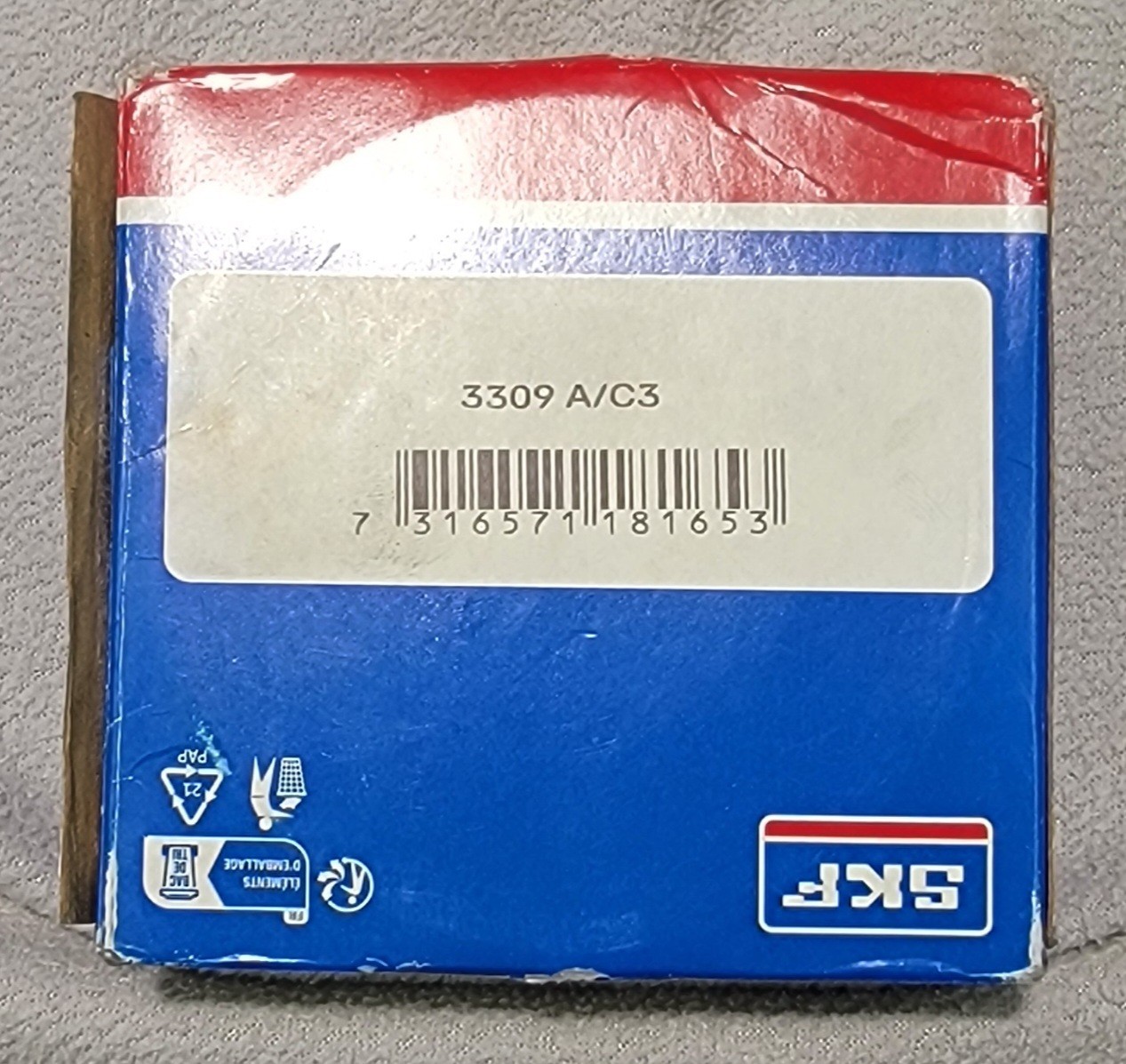 SKF 3309 A C3 Double Row Angular Contact Ball Bearing 45x100x39.7 mm
