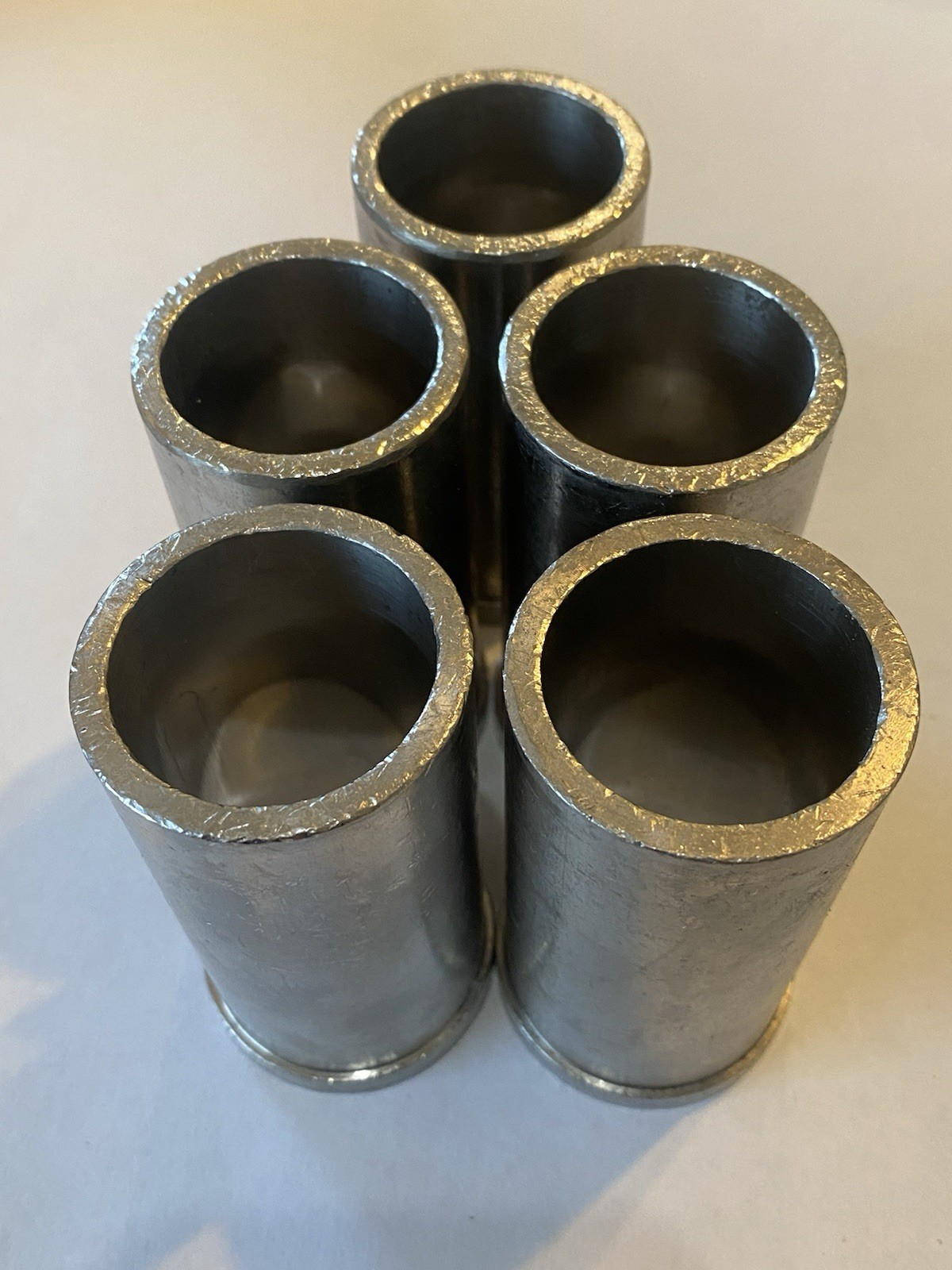 Lot Of 5 Steel Shouldered Press Bushing/fitting 1-7/8” Flange 1-7/16”ID 1-3/4”D