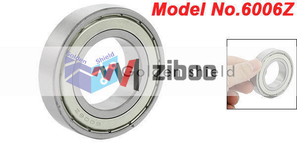 6006Z Double Shielded 30x55x13mm Wheel Axle Metric Ball Bearing Silver Tone
