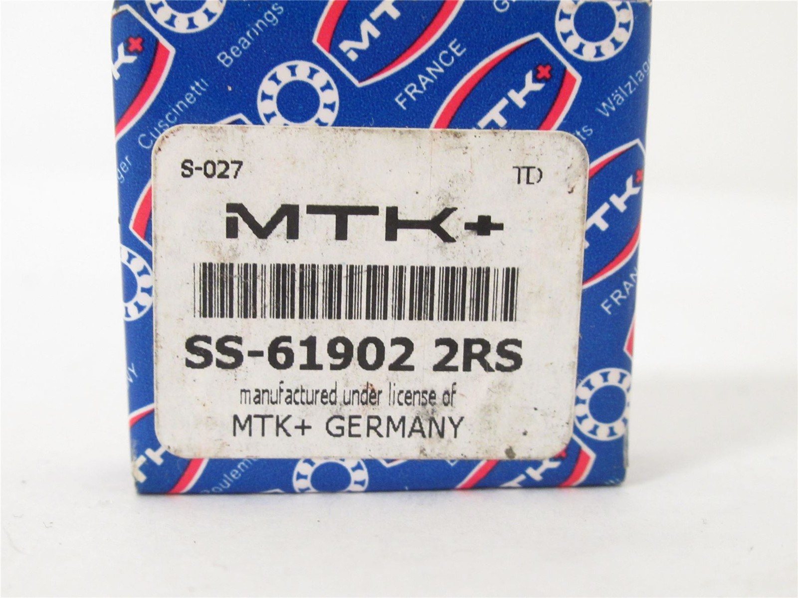 225091 New In Box; MTK SS-61902 2RS Radial Ball Bearing; 15mmID; 28mmOD; 7mmW