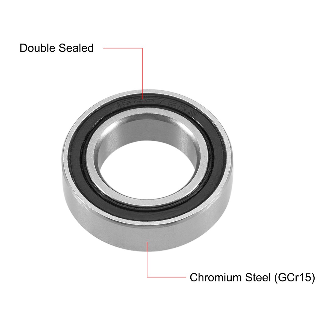 15267-2RS Deep Groove Ball Bearings Double Sealed Chrome Steel P0 5pcs