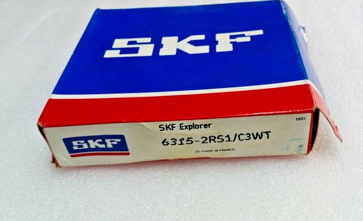 6315-2RS1/C3WT SKF Single Row Deep Groove Rubber Sealed Ball Bearing 75x160x37mm