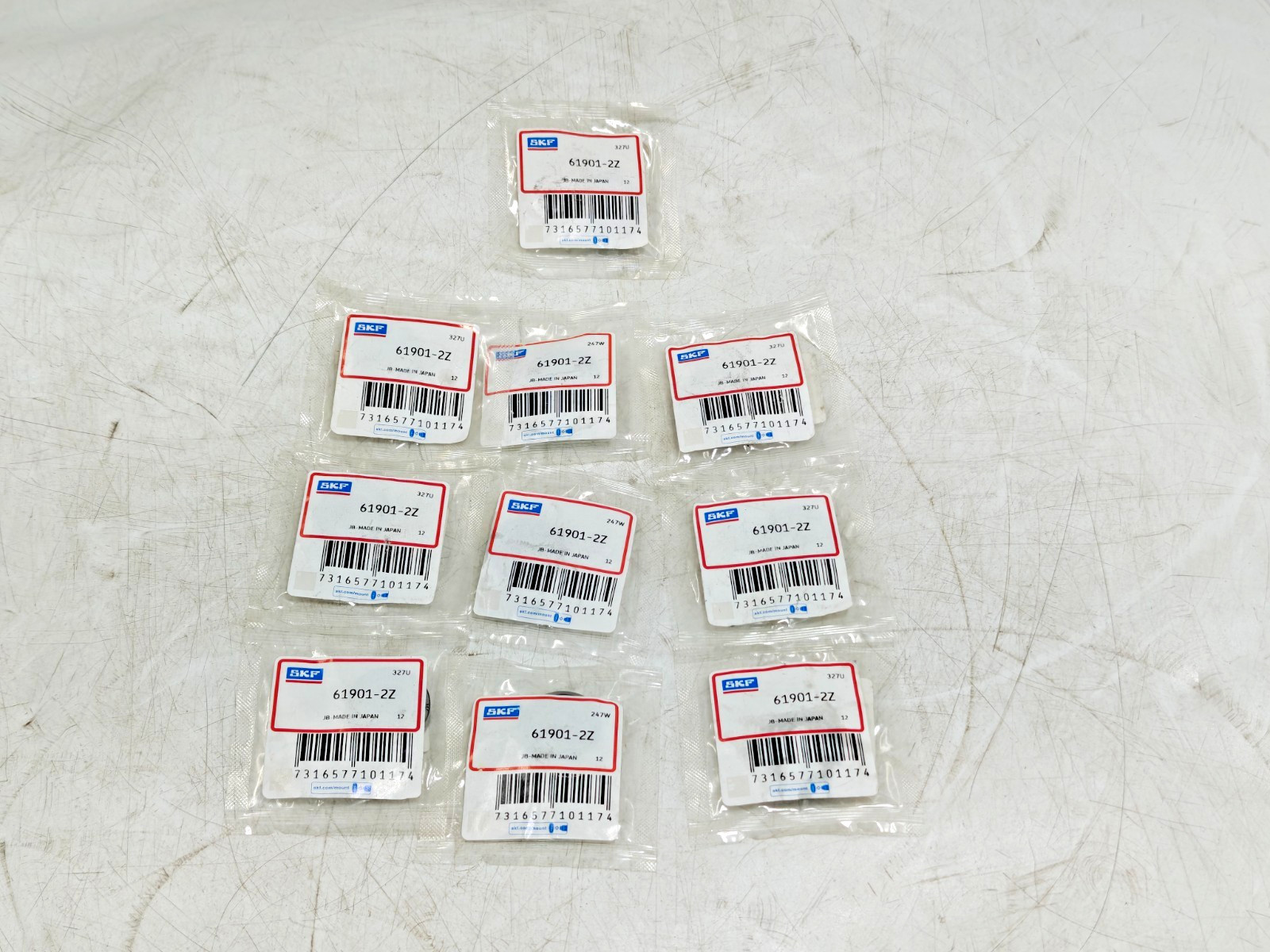 (Qty.10) 61901-2Z SKF Deep Groove Ball Bearings SKF 6901ZZ / 61901 ZZ 12x24x6 mm