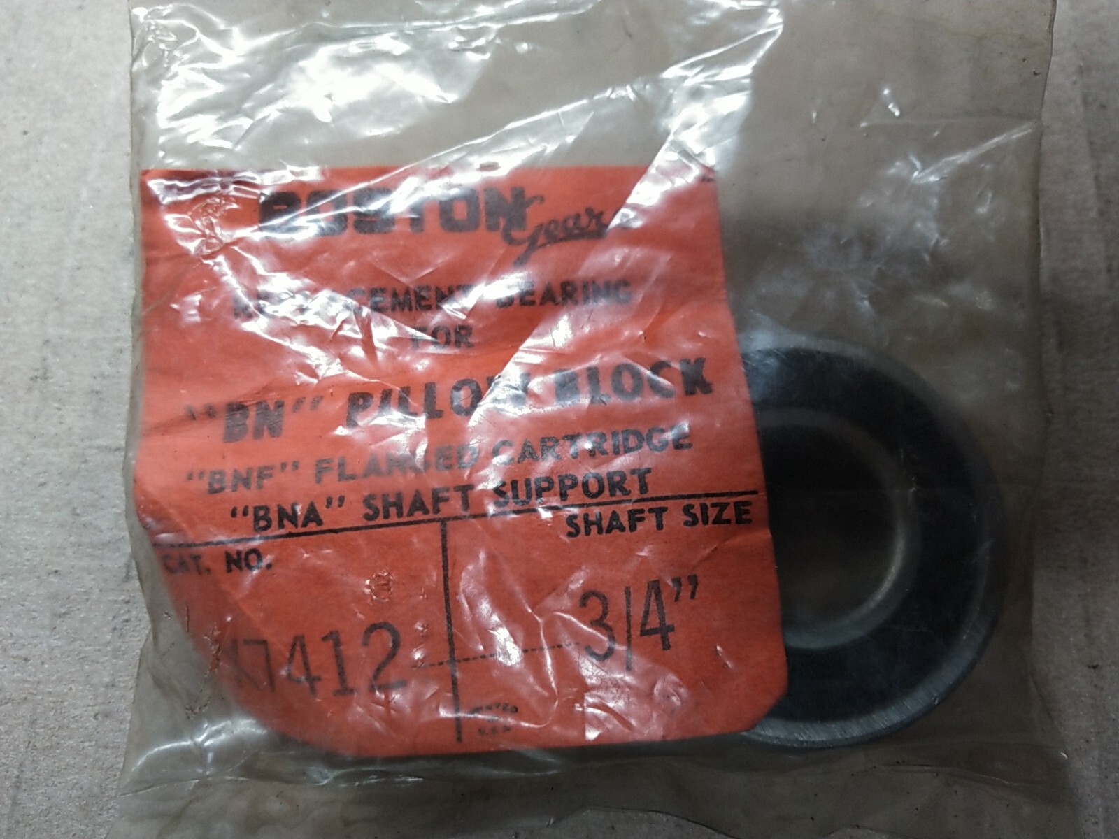 Boston Gear X7412 Eccentric Bearing 3/4″ Bore 1-3/4 OD w/ Locking Ring