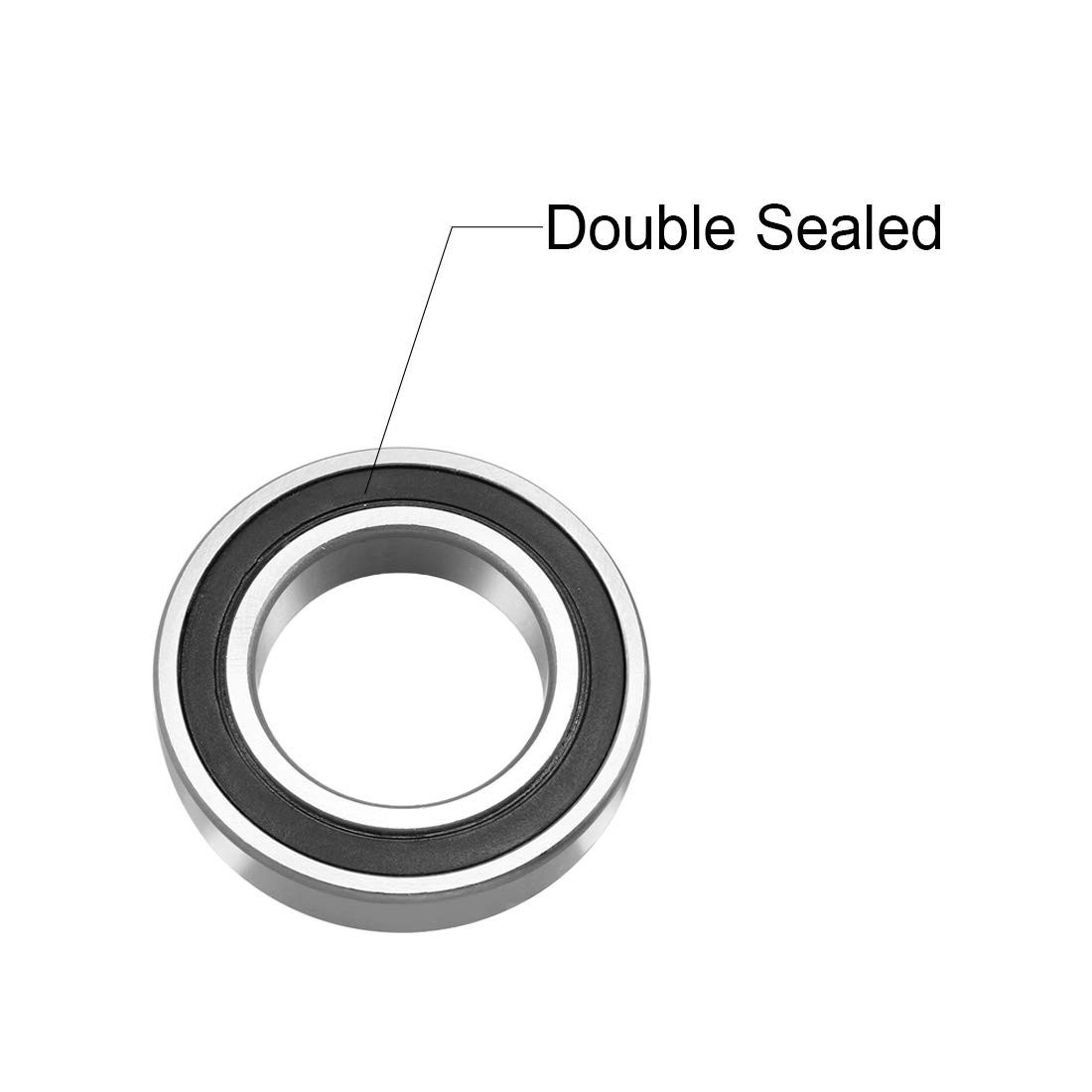 6008-2RS Deep Groove Ball Bearing Double Sealed 180108, 40mm x 68mm x 15mm Ch…