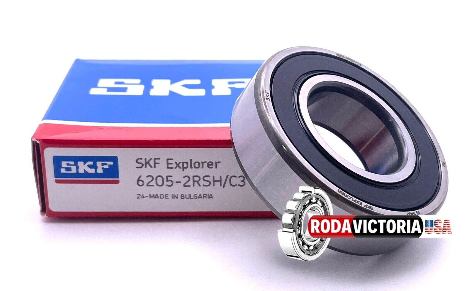 6205-2RSH/C3GJN SKF 25x52x15mm SKF Rubber Sealed Deep Groove Ball Bearing