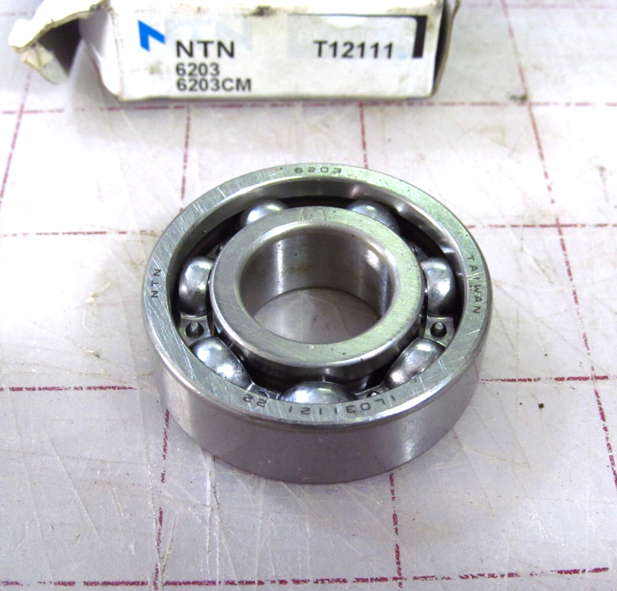 NTN 6203 CM Deep Groove Ball Bearing, Open Type, No Seals 17x40x12mm – Open Box