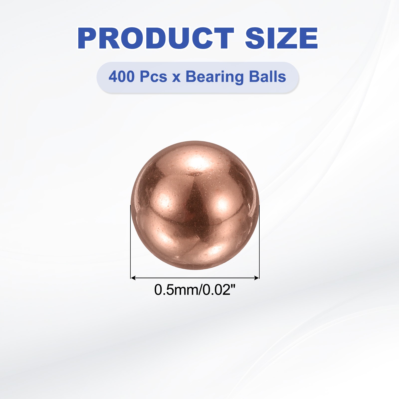 400Pcs Bearing Balls 0.5mm Diameter Solid Copper Precision