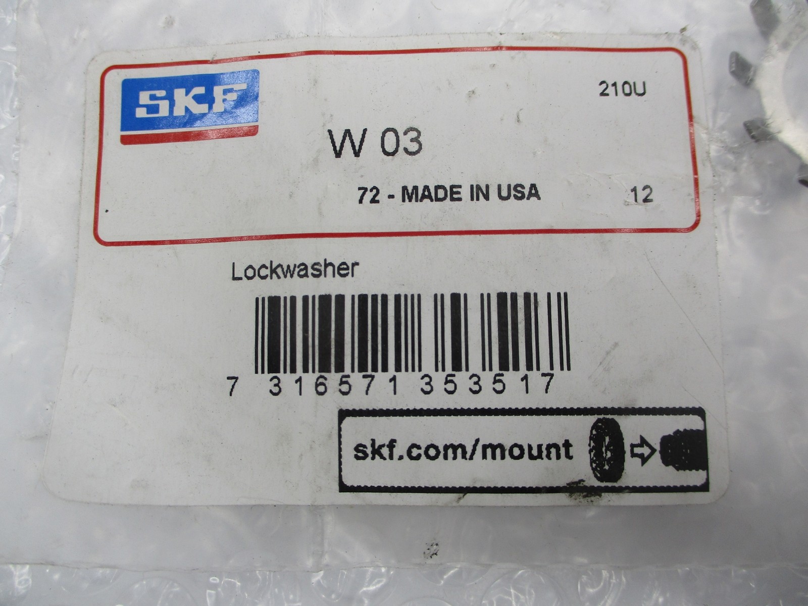 SKF W-03 LOCKWASHER NSMP