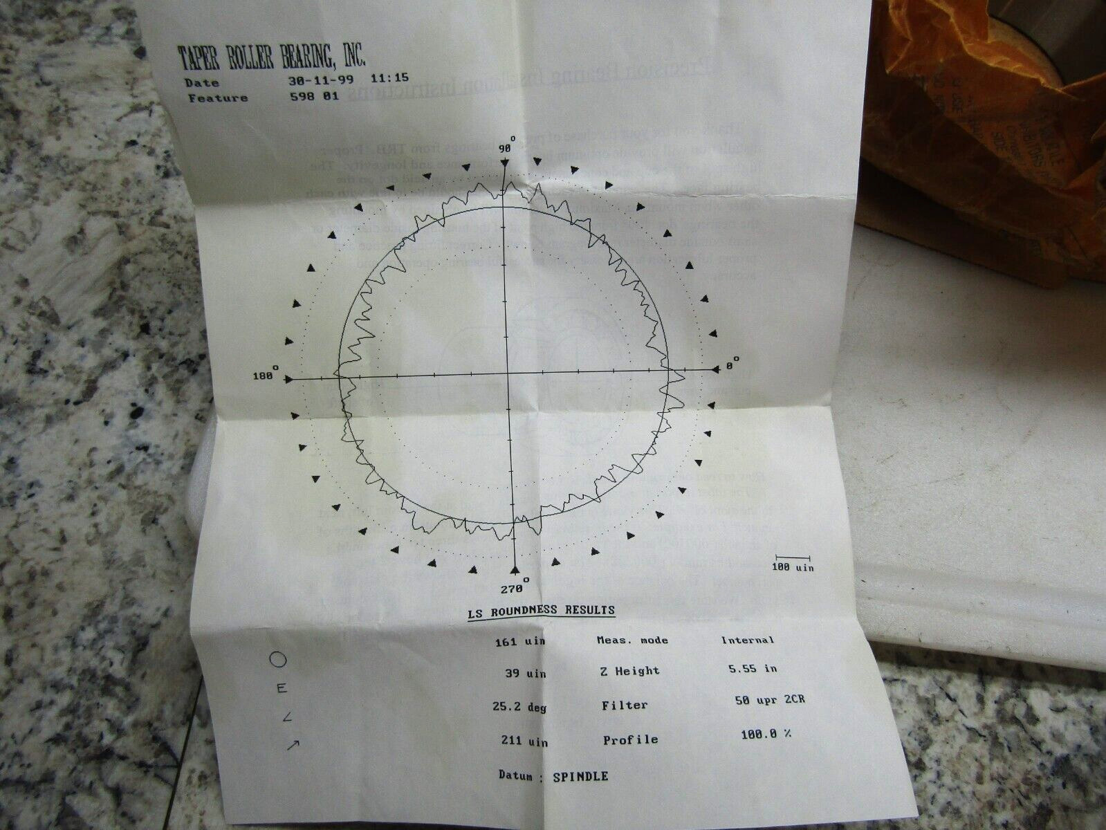 Timken TRB 598 -30000 *3 Class 3 Precision Tapered Roller Bearing Cone