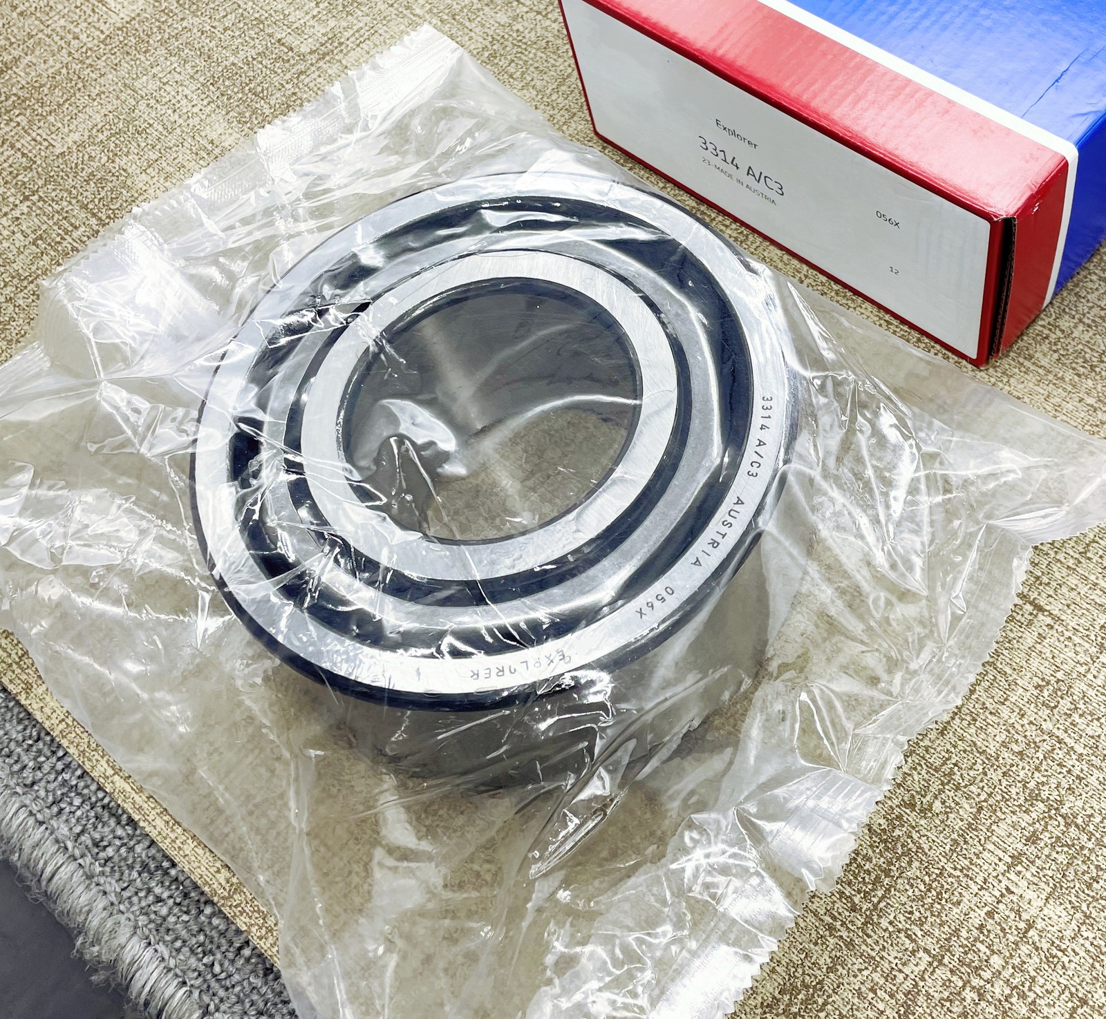New Double Row Angular Contact Ball Bearing 3314 A/C3 70x150x63.5mm 1pcs