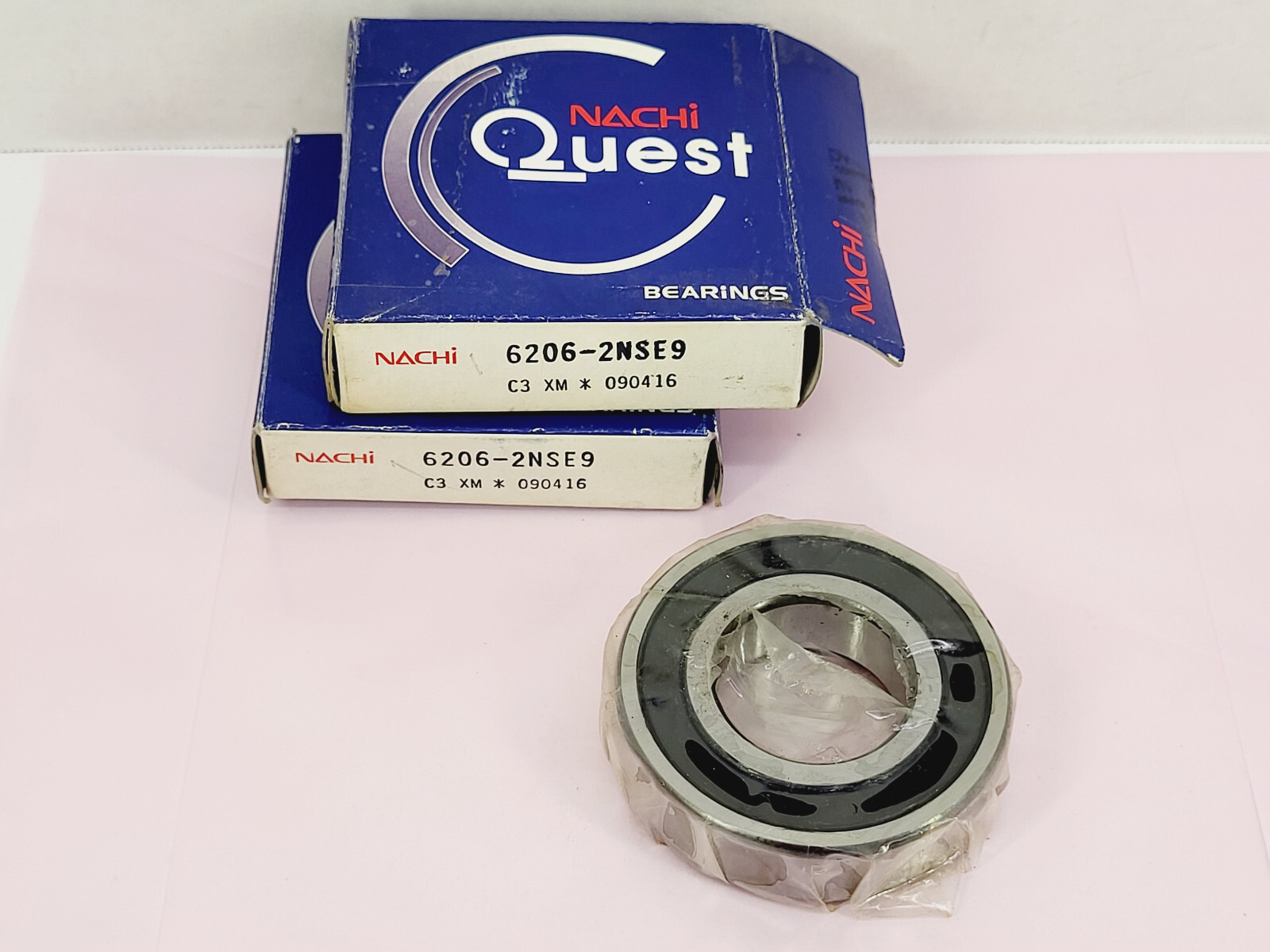 (Lot of 2) Nachi Quest 6206-2NSE9 Deep Groove Bearing 30mm Bore – New