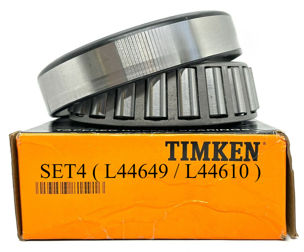 New Set 4,L44649 & L44610 Timken Cup & Cone Set & Return Metal