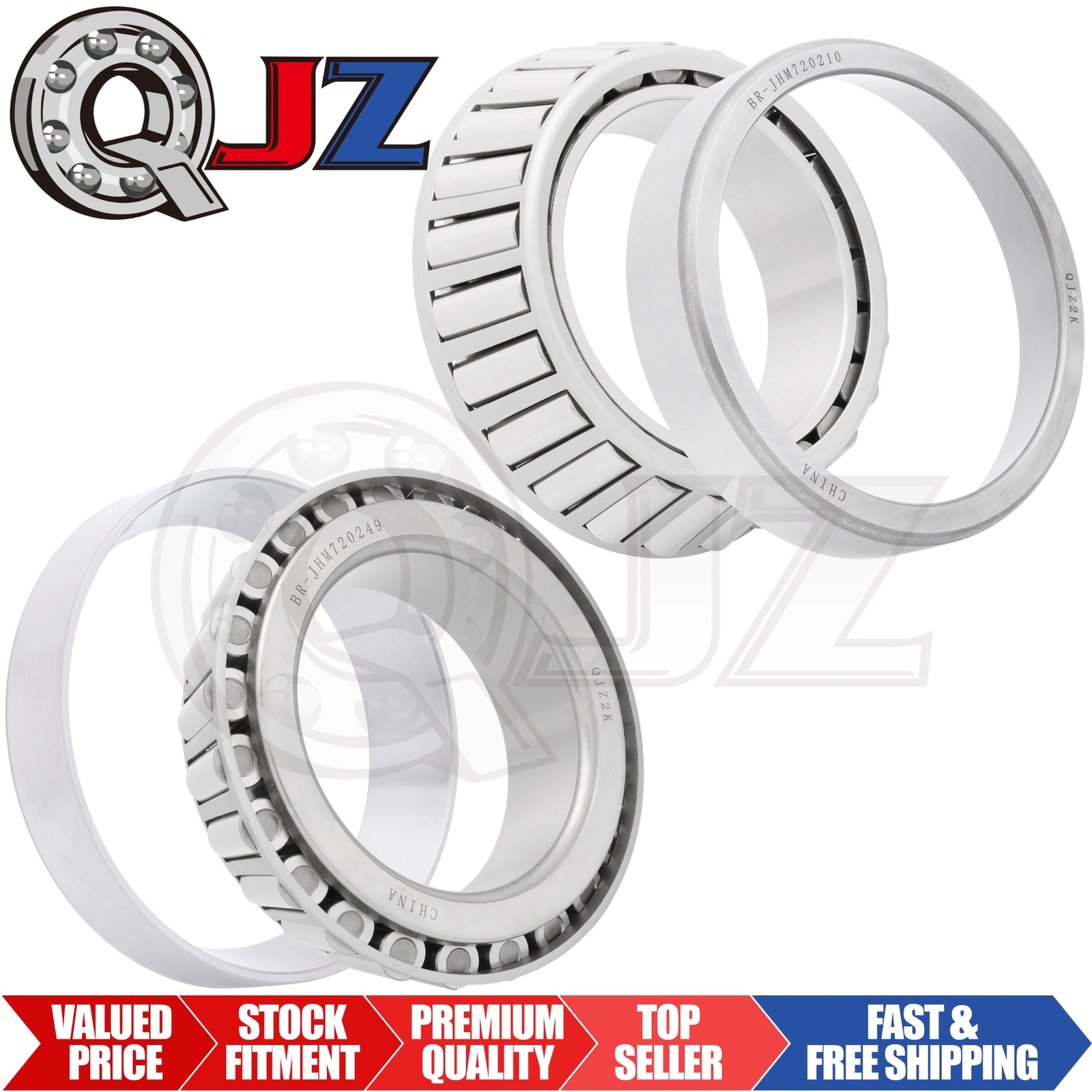 [Qty.2] New JHM720249-JHM720210 Tapered Roller Bearing Set [100mm Bore x 41mm W]