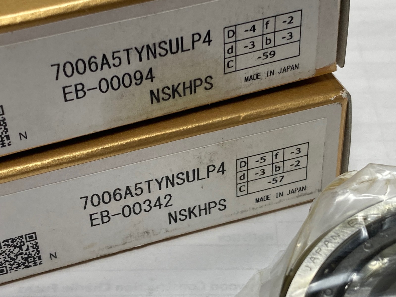 Set of 2, NSK 7006A5TYNSULP4, Super Precision Spindle Bearings, 30 x 55 x 13mm